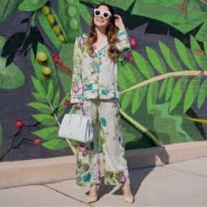 J. crew Ratti Leafy Floral Women's Set